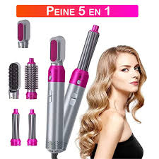 PEINE CEPILLO RIZADORA MULTIFUNCIONAL SECADORA 5 EN 1
